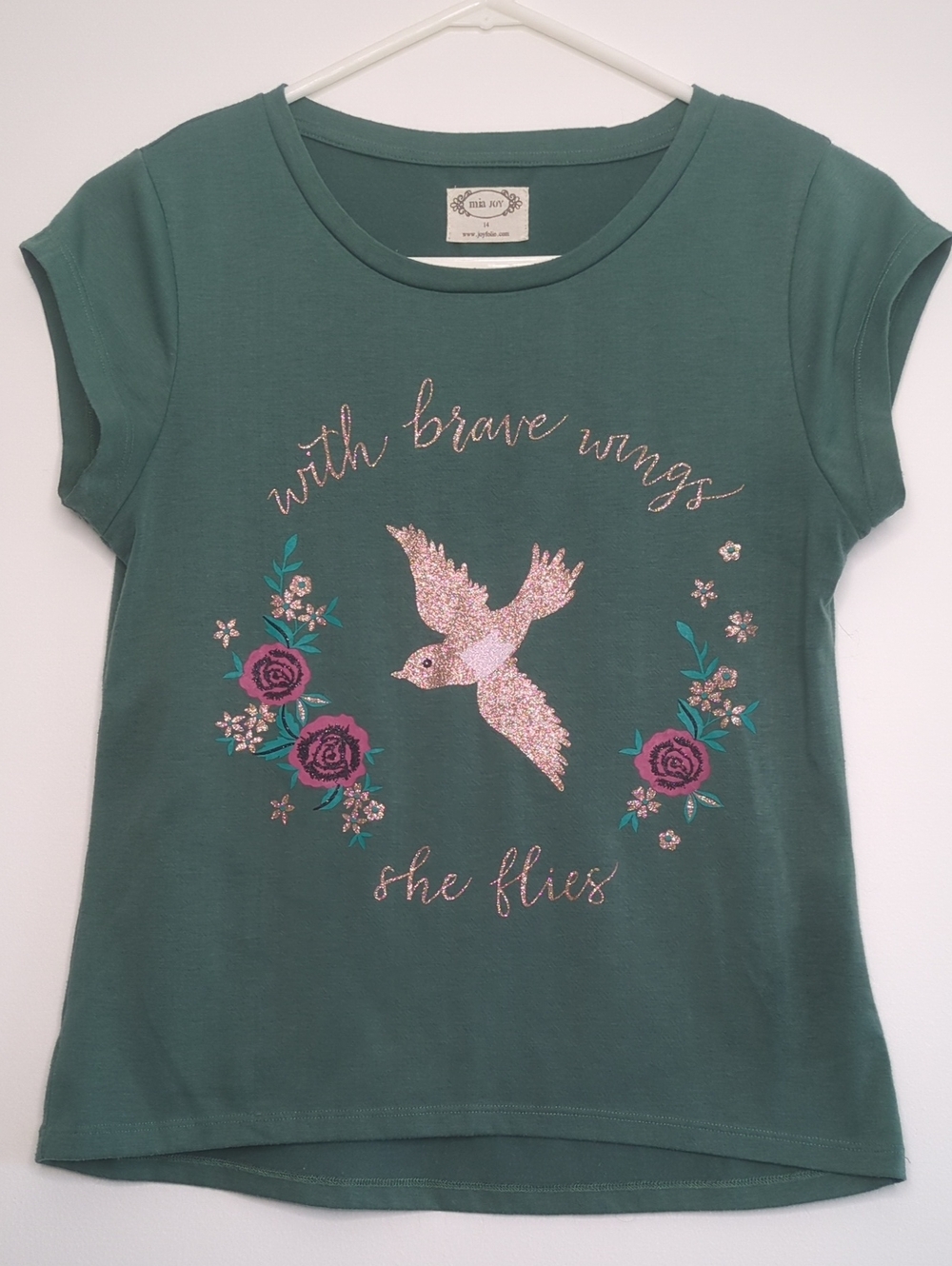 MiaJoy | Graphic Print Bird Floral T Shirt Short Sleeve | 14 Joyfolie